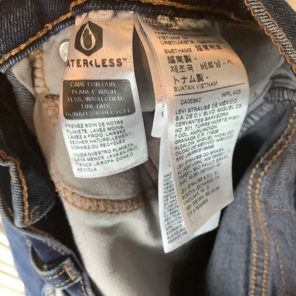 Levi’s 502 Mens Blue Denim Jeans Taper Leg Size 33x34 Stretch - Picture 7 of 7